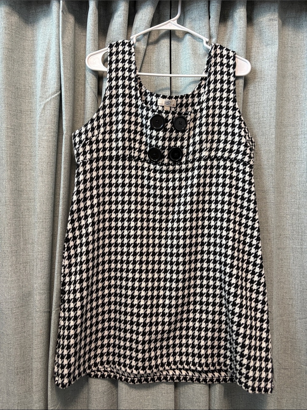 Black & White Houndstooth Mini Dress